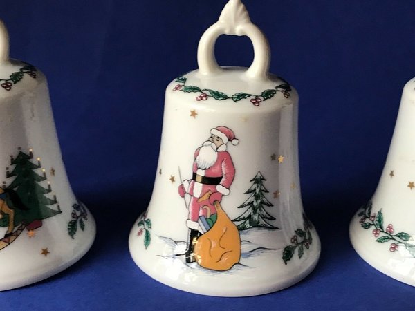 Kaiser Weihnachtsglocken Porzellan 4 verschiedene Motive mit OVP unbenutzt