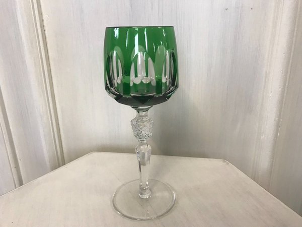 Altes Römerglas Weinglas Kristall Nachtmann Antike grün im sehr guten Zustand !