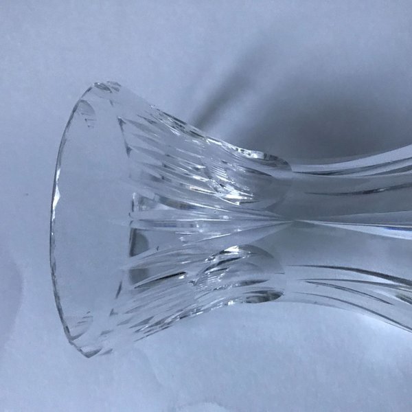 Alte Bleikristall Vase handgeschliffen mit Sternschliff