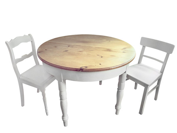 Hübscher alter runder Tisch im modernen Shabby Style ❤️