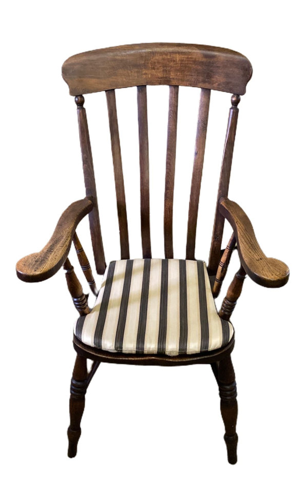 Antiker schöner Armlehnstuhl Stuhl Chair um 1800 mit dekorativem Sitzkissen ❤️